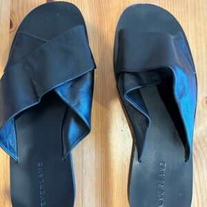 Everlane The Day Crossover Sandal Women's Size 8 black leather